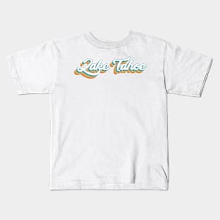 Lake Tahoe Mountain Resort Retro Lettering Kids T-Shirt